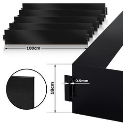 Rasenkante Metall Beeteinfassung 15cm/18cm Hoch Verzinkt Mähkante Beetumrandung⭐⭐Länge：5m 10m 15m 20m 25m 30m 35m 40m 45m 50m⭐⭐
