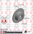 2x ZIMMERMANN Bremsscheibe 100.1217.20 für AUDI VW SKODA