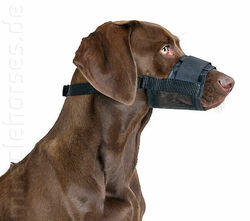 Kerbl leichter Hunde Maulkorb aus Nylon mit Netz schwarz Gr. XS - XXL NEU