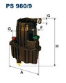 FILTRON Kraftstofffilter PS 980/9 für RENAULT