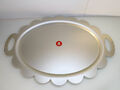 ALESSI Recinto, Serviertablett, epoxidharz-gefärbter Stahl, oval, gebraucht