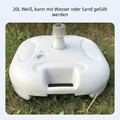 Outdoor Schirmständer Set, 30L Wasser/Sand befüllbar