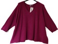 MOONSHINE new kastig-weiter Oversize Kuschel Pullover Pulli EG 48-50-52-54 beere