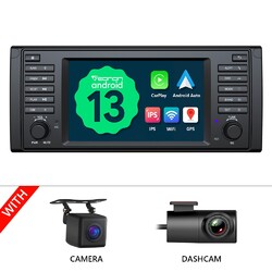 CAM+DVR+Für BMW E39 M5 7" Autoradio GPS Navi Navigation Android 13 Apple CarPlay