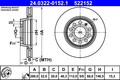 2 x ATE 24.0322-0152.1 Bremsscheibe für AUDI,SEAT,VW