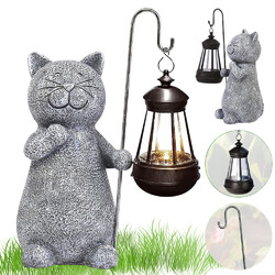 Katze Kätzchen Tier Solarlampe Solarlaterne Laterne Dekolicht Solarlampe Laterne