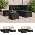 Garten Lounge Set mit Auflagen Sitzgruppe Gartenmöbel Sofagarnitur Poly Rattan