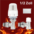 Thermostatsatz Thermostatkopf Thermostatventil Rücklaufventil 1/2" Heizkörper DE