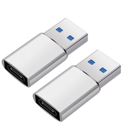 2x USB A 3.0 auf USB C Adapter Ladeadapter Stecker OTG A auf Type C Konverter