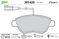 VALEO Bremsbelagsatz, Scheibenbremse 301426 für ABARTH FIAT ALFA ROMEO LANCIA