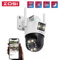 ZOSI 6MP WLAN Überwachungskamera Außen Dual Linse 4MP+2MP Personenerkennung Ton