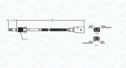 Abgastemperatursensor 172000123010 MAGNETI MARELLI für VW CRAFTER 30-50 Kasten