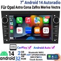 Android 14 Carplay Autoradio GPS Für Opel Astra H Corsa C D Meriva Zafira B KAM