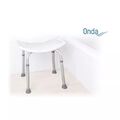 Sitz Duschhocker rechteckig höhenverstellbar aus Aluminium