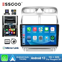 9" Autoradio Android 13 Carplay GPS NAV RDS Cam 1+32G Für Peugeot 307 2002-2013