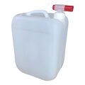 1 x 10 Liter 10 L Trinkwasserkanister Kunststoffkanister natur DIN45 + Hahn
