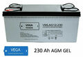 Solarbatterie 12V 230Ah AGM GEL USV Batterie Akku - Wohnmobil Boot Solar C100