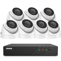 ANNKE POE 5MP IP Überwachungskamera Set 8MP NVR Außen Mit Mikrofon Fernzugriff 
