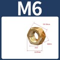 Sechskantmuttern Messing DIN 934 M1,4 M1,6 M2 M2,5 M3 M4 M5 M6 bis M24 Muttern