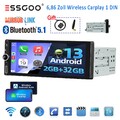 Single 1 DIN Autoradio Android 13 Apple Carplay 2+32G GPS RDS Bluetooth SWC WIFI