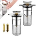 2 Stück Edelstahl Abflussstopfen Pop Up Waschbeckenstöpsel Abflusssieb 28-32mm