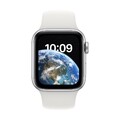 Apple Watch SE 2. Gen GPS + Handy 40mm silber Aluminium Gehäuse weißes Band