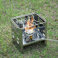 Outdoor Holzofen Edelstahl Campingkocher Klappgrill Camping Grill Picknick