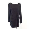Basler Damen Pullover Langer Strickpullover Schwarz gesmokt Größe 42 XL Neu