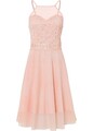 Kleid mit Spitze Gr. 40/42 Rosa Damen-Mini-Abend-Party-Cocktailkleid Neu