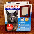 Cat Mate 4-Wege Katzenklappe & Türfutter 50 mm braun Katzentür abschließbar Neu 192x200 mm