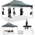 Faltpavillon 3x4,5 Wasserdicht Stabil Winterfest ohne Seitenwand,Pop Up Pavillon