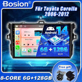Android 14 Auto Radio CarPlay Für Toyota Corolla 2006-12 Navi GPS RDS SWC 8-Kern