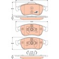 Bremsbelagsatz Scheibenbremse Trw GDB1789 Cotec für Dacia Nissan Renault