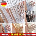Glitzer Fadenvorhang Lurex Perlen Fadenstore Gardine Türvorhang Insektenschutz❤