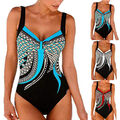 Damen Sommer Monokini Bikini Bauchweg Einteiler Bademode Badeanzug Schwimmanzug