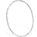 Damen Collier Halskette aus Titan matt/poliert TITANIUM mit Zirkonia
