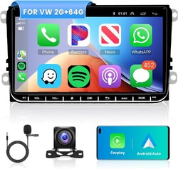 9" 64GB Autoradio Doppel 2DIN Android 13.0 WiFi Bluetooth Carplay Andoid Auto 