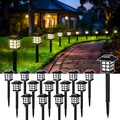 Solarleuchte LED Solar Leuchten Edelstahl Solarlampe Terrasse Rasen Garten Dekor