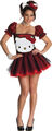 Hello Kitty Red Glitter Kostüm Damen Sexy Kleid Fasching Karneval  XS - L