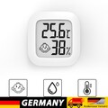 Electronic Humidity Sensor Mini LCD Digital Display with Face Icon Household Use