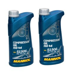 2 x 1 Liter Original Mannol Kompressoröl Compressor Oil ISO 46 DIN 51506