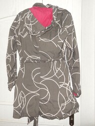 Happy Rainy Days Damen Regenjacke Parka GR. L  Grau  Weiß