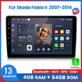 Für Skoda Fabia II 2008-2013 4+64GB Carplay Android 13 Autoradio GPS NAVI 8-Kern