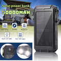 Solar Powerbank USB-C 2USB Externer Zusatzakku Tragbare Ladegerät Für Handys