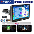 1 DIN 10.1" Android 14 Autoradio GPS navi Bluetooth Drehbar Bildschirm DAB Radio