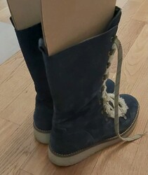 Dunkelblaue Esprit Stiefel Wildleder Größe 38 gebraucht