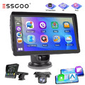 7" Dashcam WIFI Tragbarer Autoradio Apple CarPlay Android Auto Nav +1080P Kamera