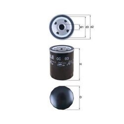 1x Ölfilter KNECHT OC 93 passend für FORD GMC OPEL VAUXHALL VOLVO CATERPILLAR