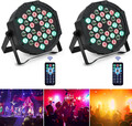 2 Stück Bühnenleuchten 36LED 72W Disco Licht RGB DMX512 mit Fernbedienung, Par Licht