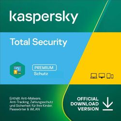 Kaspersky Total Security  2024 1 3  5  oder 10 Geräte 1 oder  2 Jahren
